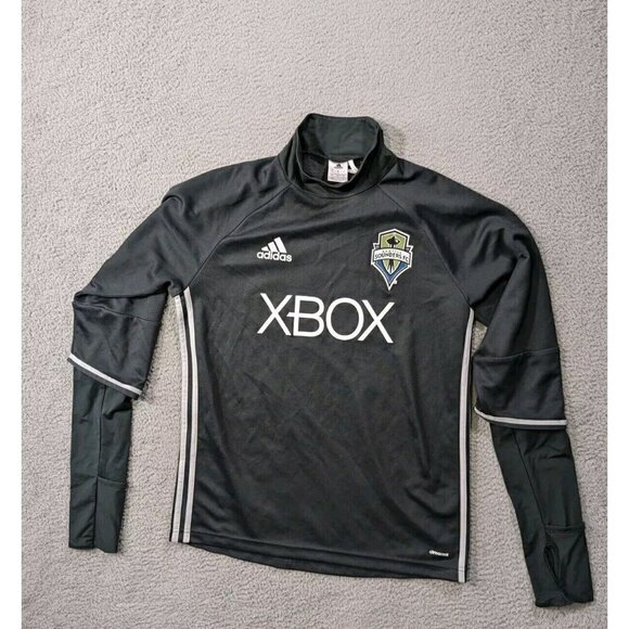 adidas Other - Adidas Seattle Sounders Long Sleeve Shirt Medium Training Jersey Mock MLS